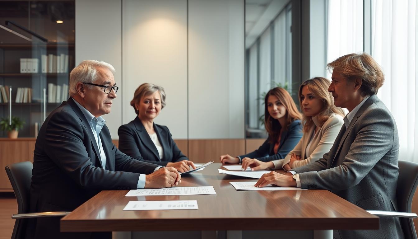 Family elder care planning discussion